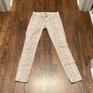 Rich & Skinny Light Pink Snake Print Skinny Jeans
